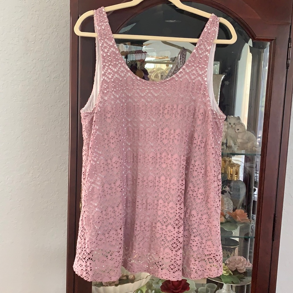Women’s Anthropologie Lace Tank Top Size L